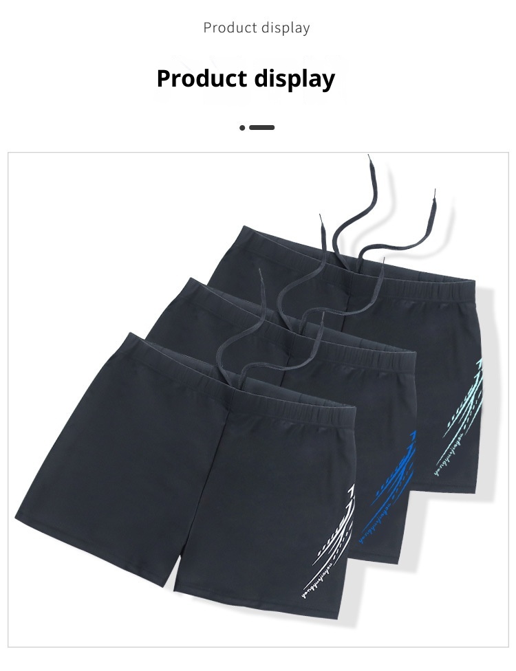 001 Men's Trunks Adult Large Size Boxer Anti-Embarrassment Quick-Dry High-Waist Sports Beach Shorts Swimming Gear Set_voghion.com