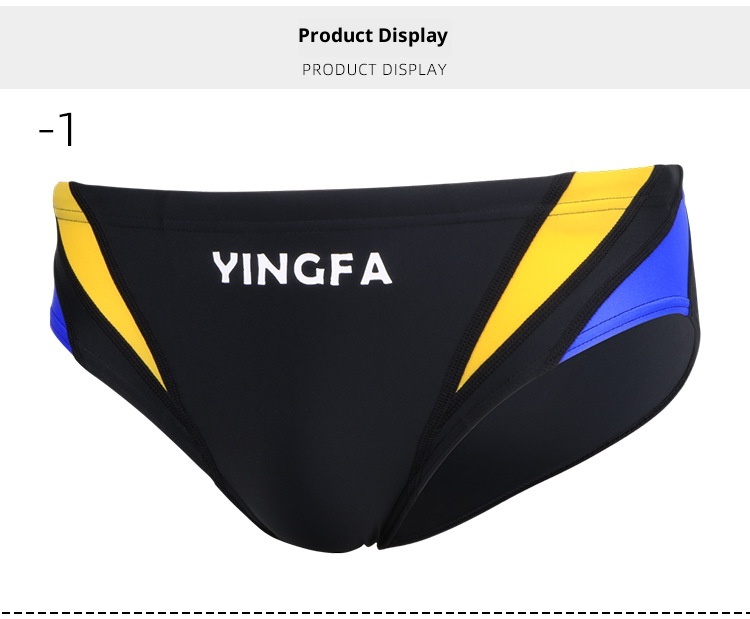 001 Yingfa Men's Racing Training Triangle Adult Children Professional Competitive Swim Trunks_voghion.com
