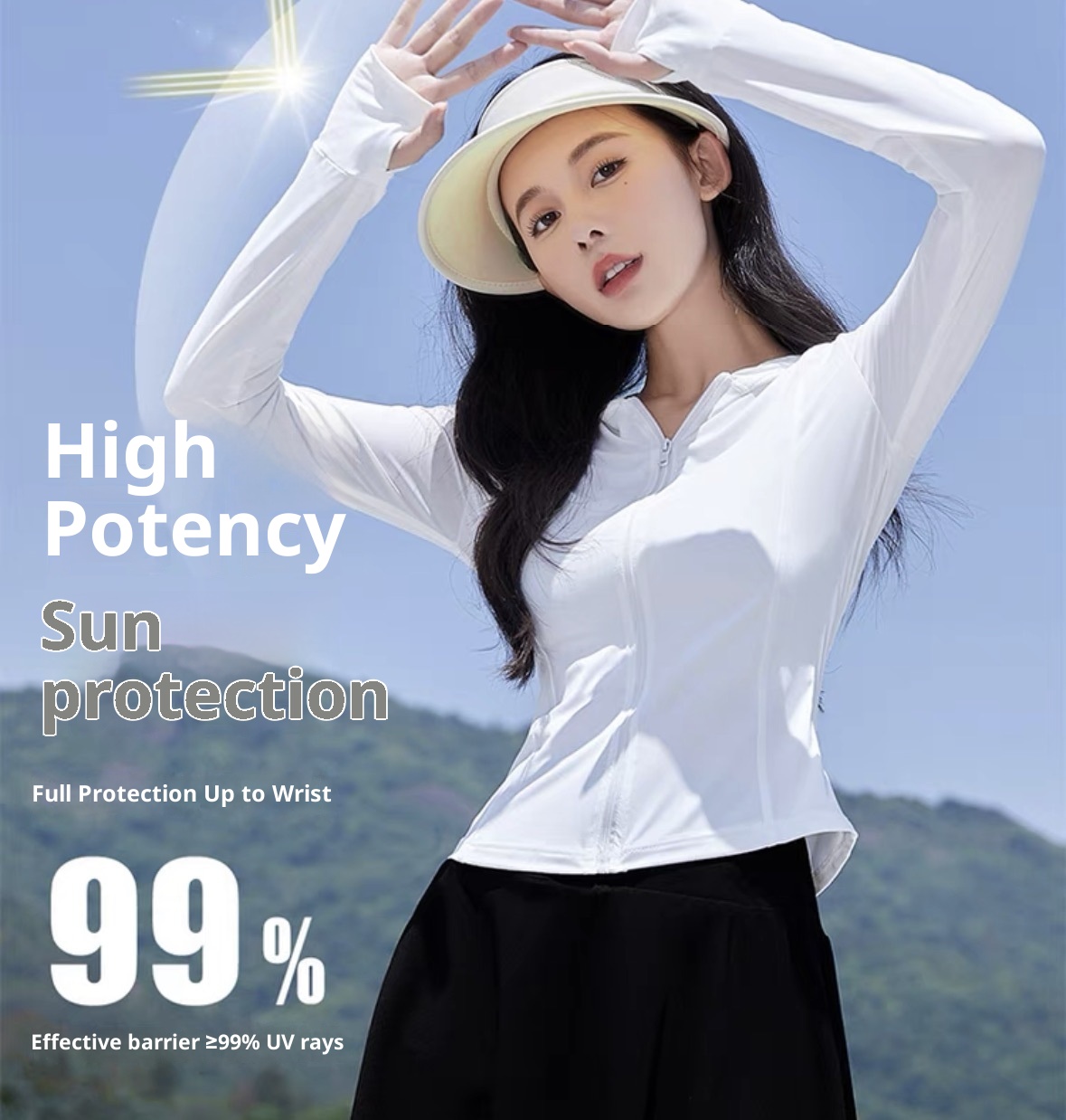 ActiveGo ActiveGo Nuovi indumenti per donna, protezione UV, giacca estiva effetto ghiaccio, abbigliamento sportivo sottile e aderente per esterni con protezione solare_voghion.com