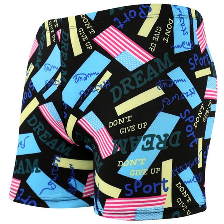 001 Anti-Peinlichkeits-Ausrüstung Boxershorts für Erwachsene in Übergröße, Hot Spring Herren-Badeanzug mit Blumenmuster, Set_voghion.com