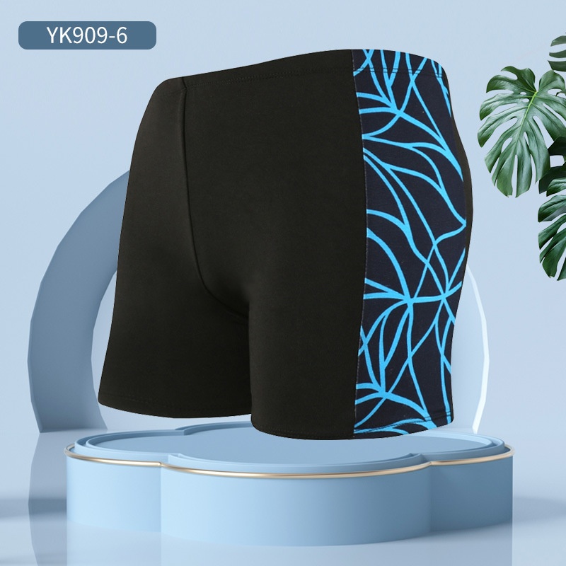 001 Men's Swimming Wholesale Boxer Large Size Milk Silk Adult Fashion Printed Hot Spring Vacation Beach Swim Trunks_voghion.com