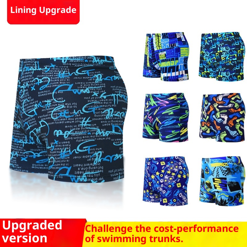 001 Adult Men's Multi-Color Options Hot Spring Bathing Boxer Shorts Comfortable Non-Tight Tie Safety Anti-Embarrassment Swim_voghion.com