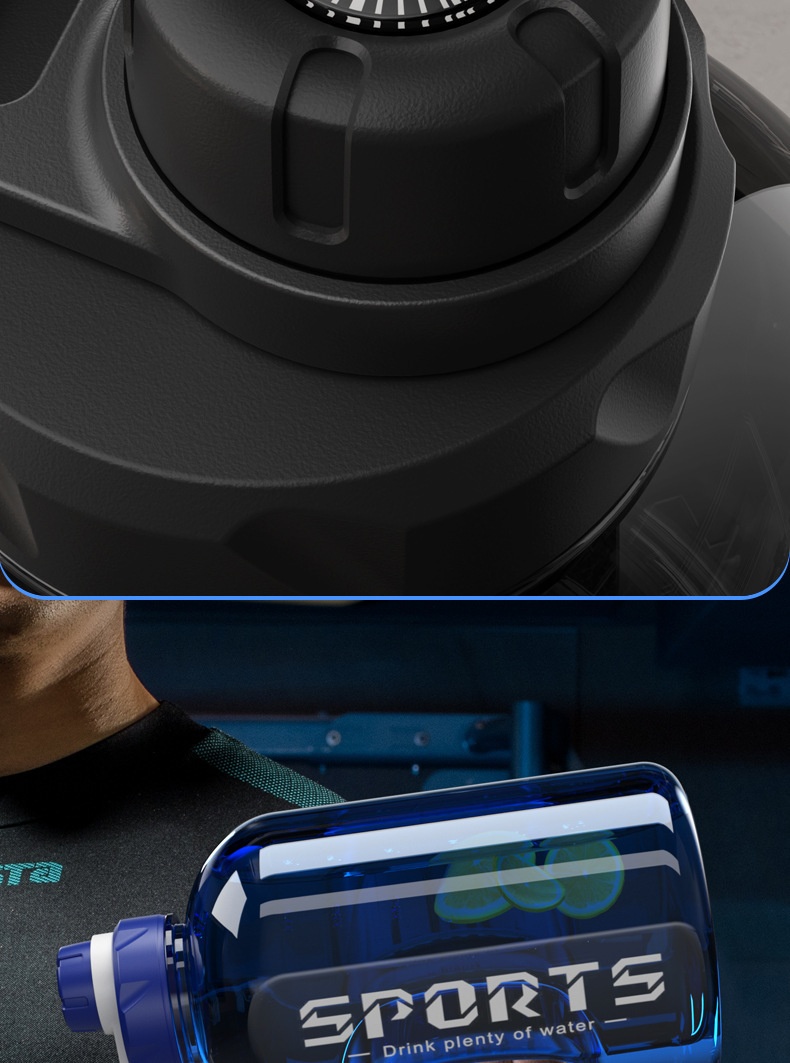 001 Borraccia in plastica di grandi dimensioni, resistente alle alte temperature, con cannuccia, per sport all'aria aperta e fitness, tazza spaziale Ton_voghion.com