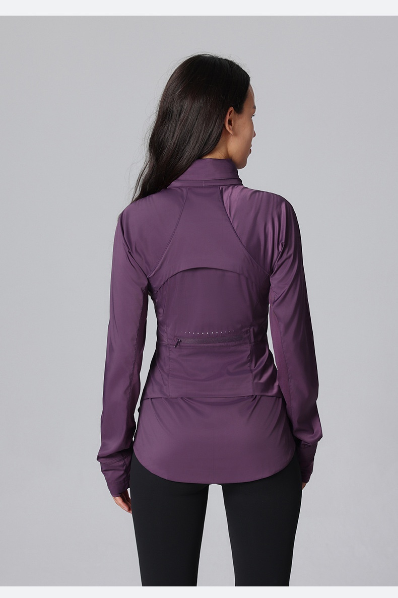 ActiveGo ActiveGo Ice Silk traspirante vestibilità slim GoalS Yoga Wear Giacca casual da donna per esterni, in pelle sottile e leggera, con protezione solare_voghion.com