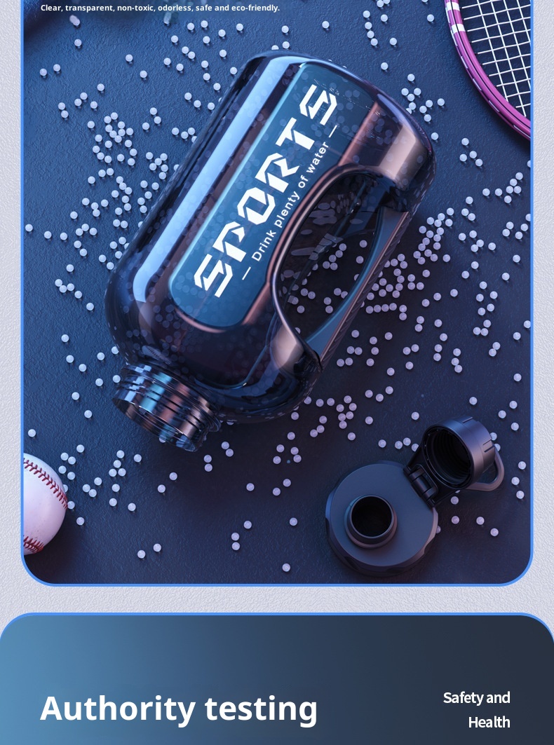 001 Borraccia in plastica di grandi dimensioni, resistente alle alte temperature, con cannuccia, per sport all'aria aperta e fitness, tazza spaziale Ton_voghion.com