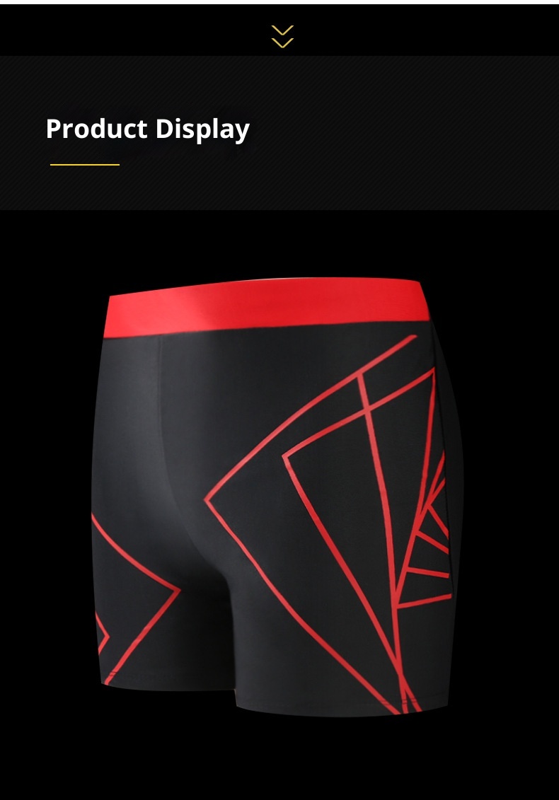 001 Men's Swim Anti-Embarrassment Adult Plus Size Fashion Color Block Polyester Beach Shorts Seaside Vacation Hot Spring_voghion.com