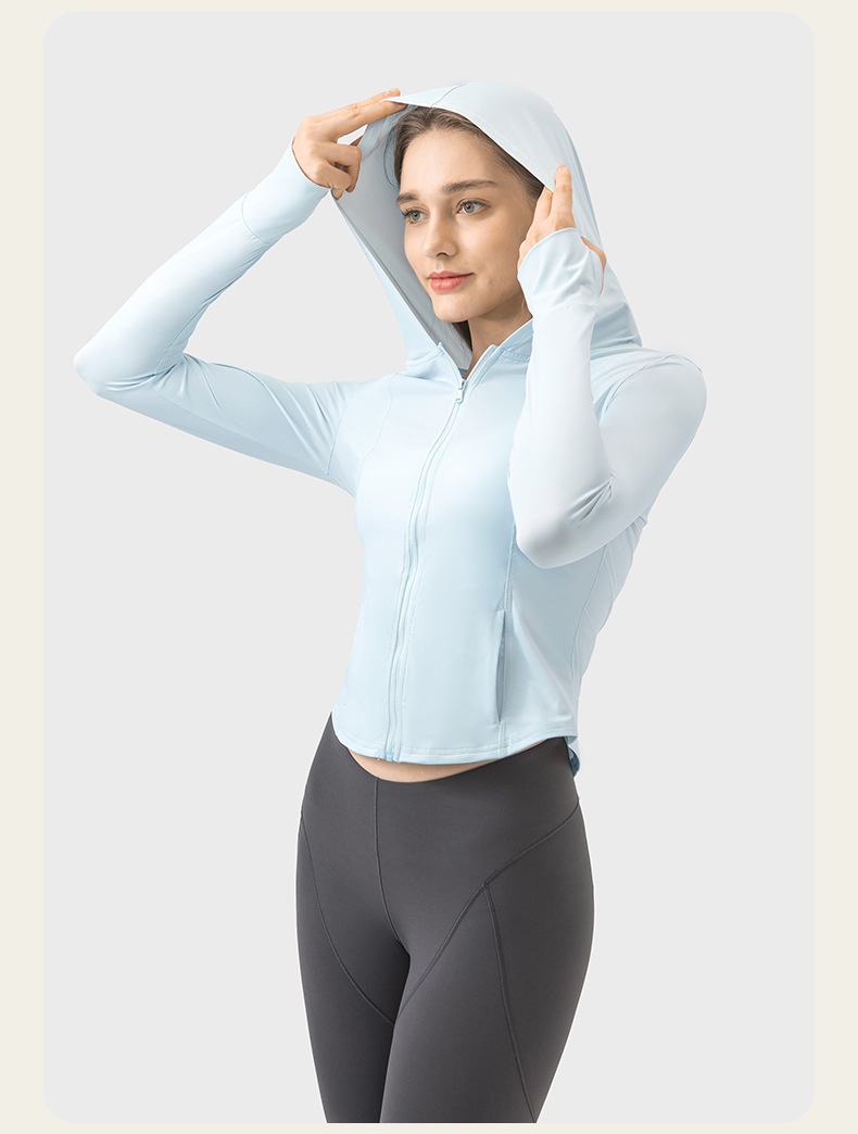 ActiveGo ActiveGo Estate Nuovo UPF50+ Leggero Traspirante Abbigliamento da Sole per Donna Protezione UV Giacca in Pelle Cappotto da Donna DSS095_voghion.com