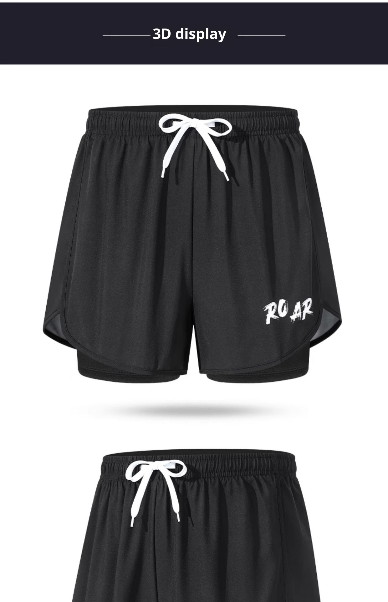 001 Adult Trunks New Professional Quick-Dry Two-Layer Loose Large Size Double-Layer Anti-Embarrassment Swimming Gear Set_voghion.com