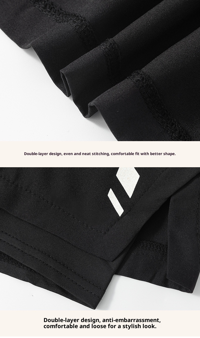 001 Badehose Herren Boxer Fünf-Punkt-Badeanzug-Set Anti-Peinlichkeiten Neue professionelle Strand-Schwimmbekleidung für Erwachsene_voghion.com