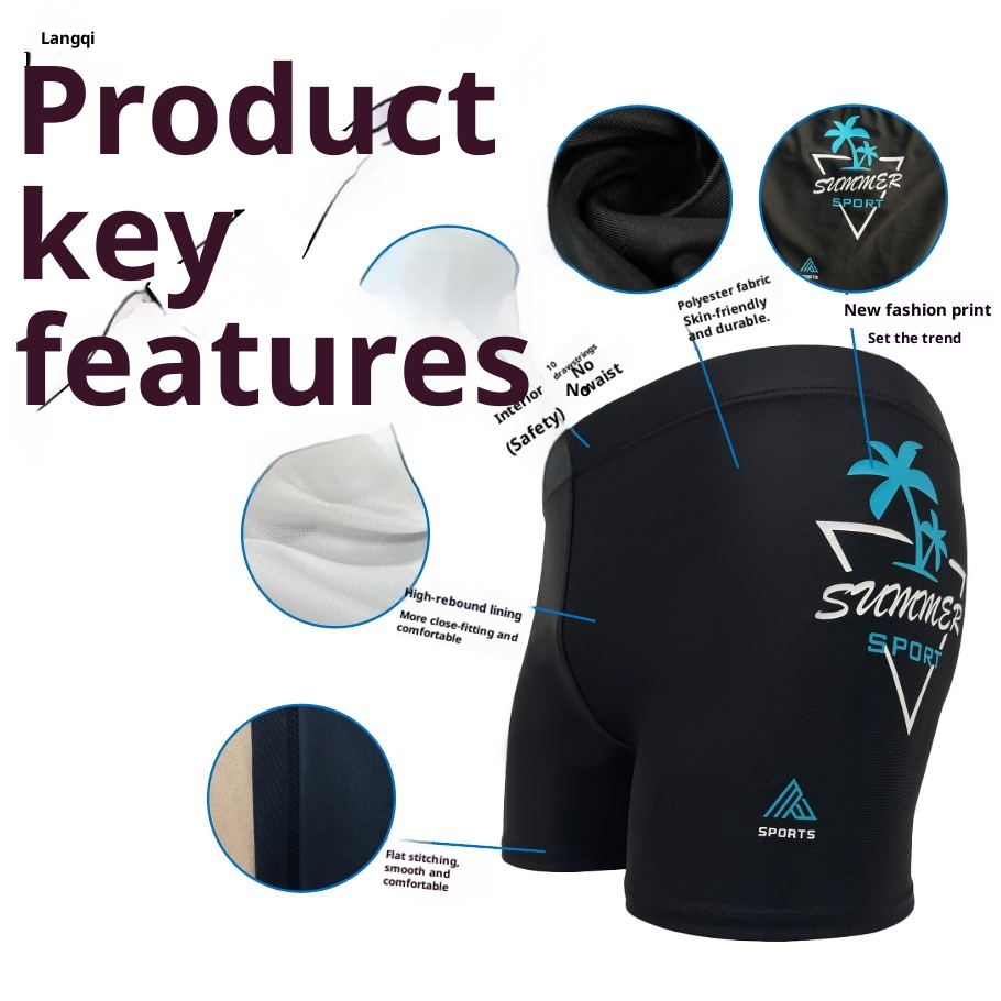 001 Fabrikverkauf: Badehosen für Herren, professionelle Badeshorts für Erwachsene, Boxershorts-Stil, Übergrößen, Spezialangebot für Thermalbäder_voghion.com