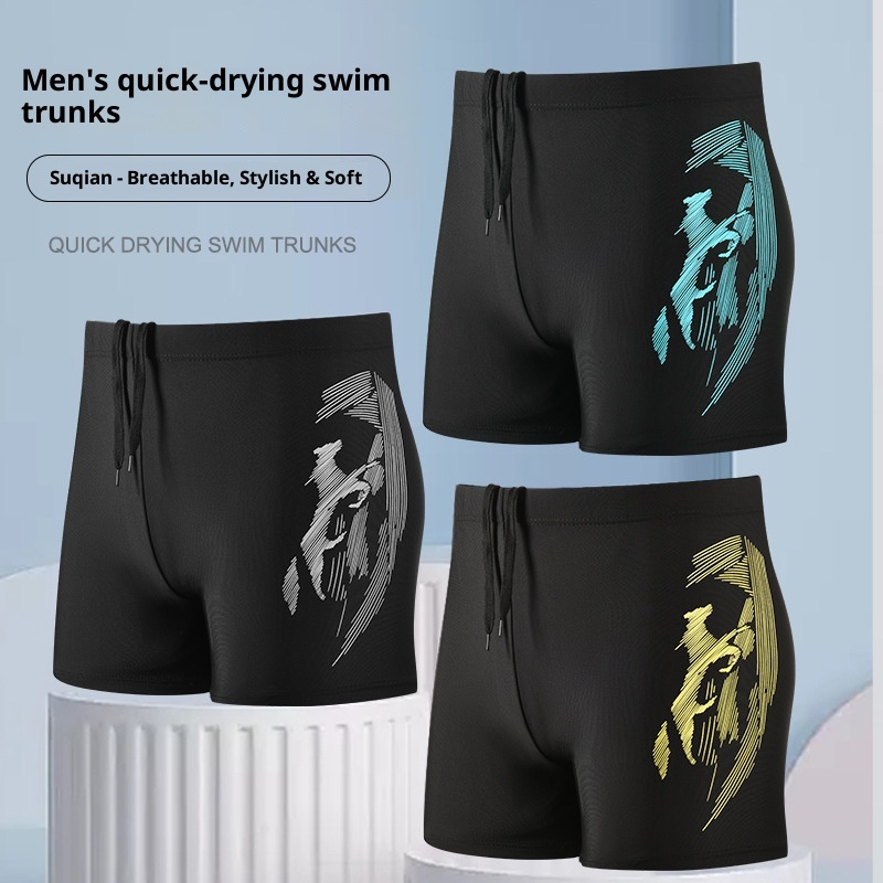 001 Bequeme Boxershorts für Erwachsene in Übergröße, schnelltrocknend, Badehose für Herren_voghion.com