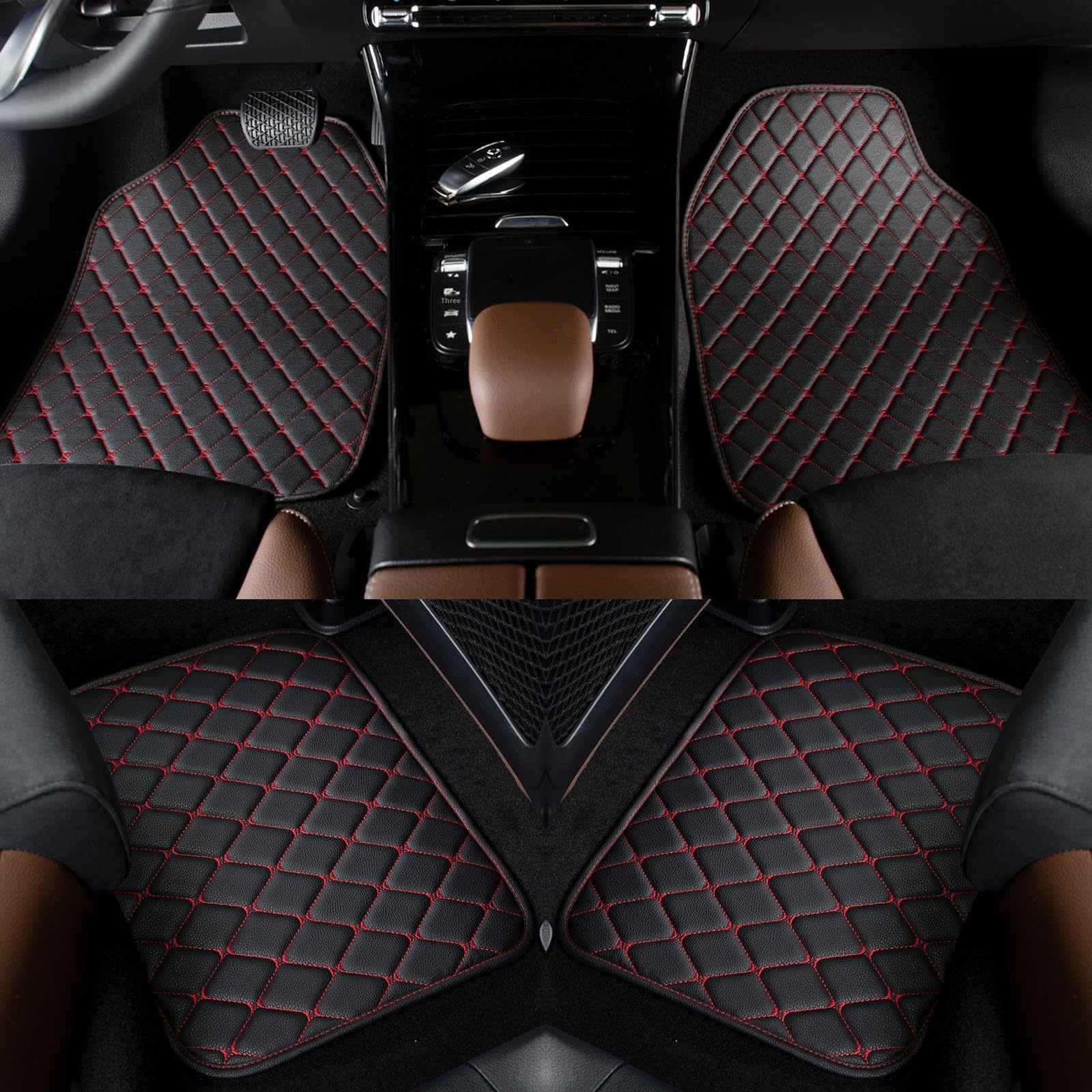 Small Deng Small Deng Cross-border Universal Car Floor Mats Waterproof Dirt-resistant Non-slip Quilted_voghion.com