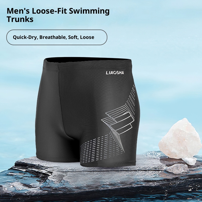 001 Herren-Boxershorts, Dreiviertel-Badehose, schnelltrocknend, Übergröße, Bademode_voghion.com