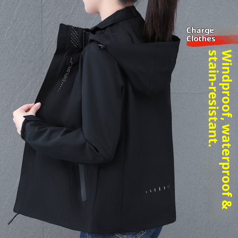 ActiveGo Women's Detachable Hooded Autumn New Windproof Waterproof Couple Outdoor Hiking Jacket Men's Trendy_voghion.com