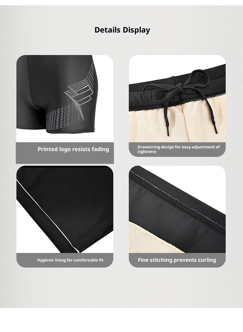 001 Herren-Boxershorts, Dreiviertel-Badehose, schnelltrocknend, Übergröße, Bademode_voghion.com