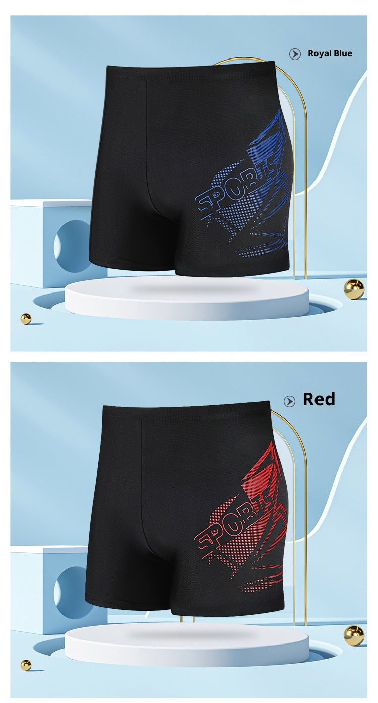 001 Plus Size Swim Trunks Boxer Loose Anti-Embarrassment Quick-Dry Swimming Suit Men's Adult Hot Spring Set Equipment_voghion.com