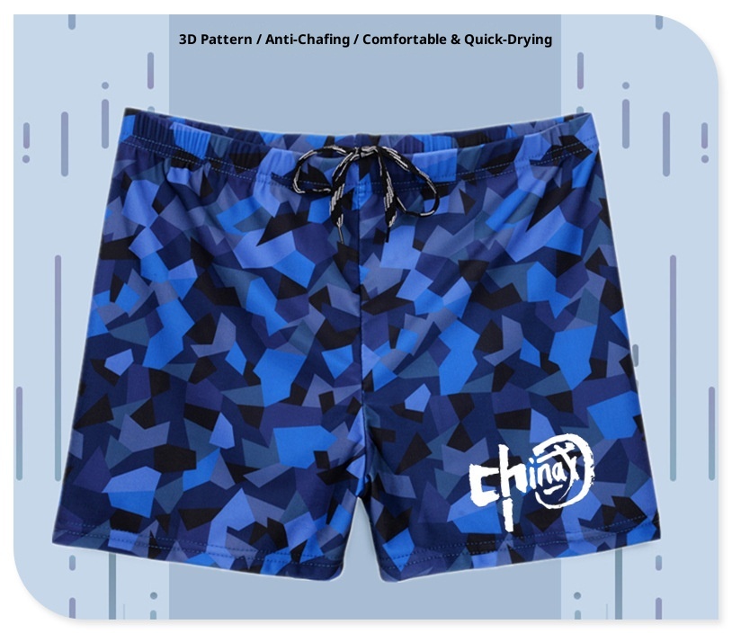 001 National Trend Neue Herren-Badehose in Übergröße mit Print, Boxershorts, schnelltrocknend, professionell_voghion.com