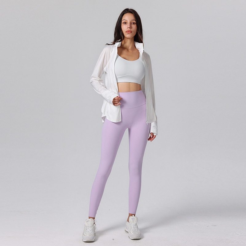 ActiveGo ActiveGo Ice Silk traspirante vestibilità slim GoalS Yoga Wear Giacca casual da donna per esterni, in pelle sottile e leggera, con protezione solare_voghion.com