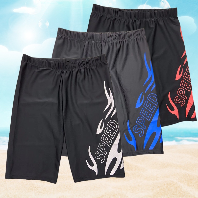 001 Bequeme Boxershorts für Erwachsene in Übergröße, Fünf-Punkt-Design, Badehose mit Blumenmuster für Herren_voghion.com