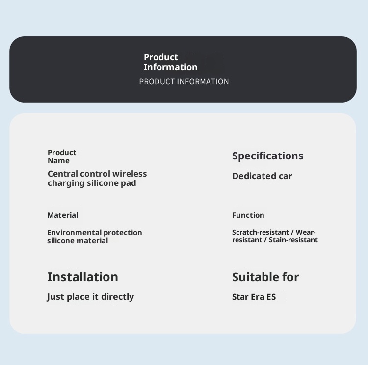 Suitable For 24 Models Xingtu Xingjiyuan ES Central Control Wireless Charging Panel Silicone Anti-Slip Dustproof Storage_voghion.com