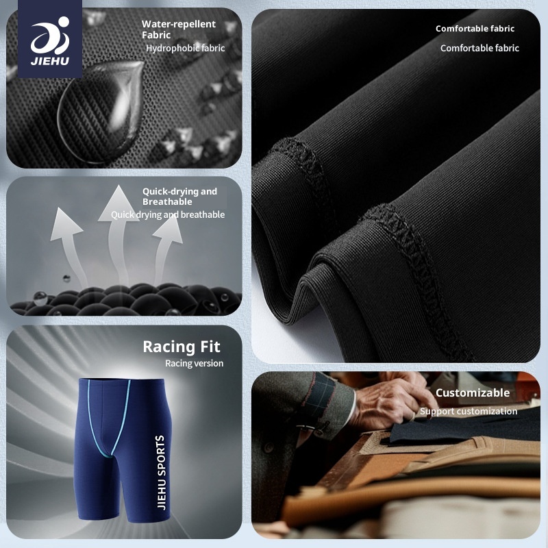 001 Herren Fünf-Punkte Schnelltrocknende Anti-Peinlichkeits-Badehose für Erwachsene und Jugendliche_voghion.com