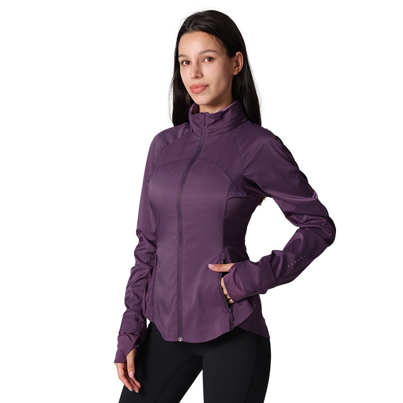 ActiveGo ActiveGo Ice Silk traspirante vestibilità slim GoalS Yoga Wear Giacca casual da donna per esterni, in pelle sottile e leggera, con protezione solare_voghion.com