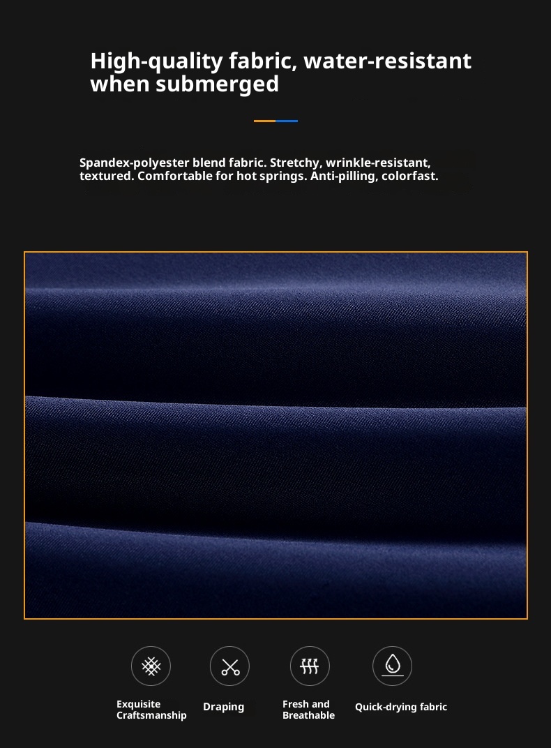 001 Herren-Badeshorts ohne Kappe, Boxershorts für Erwachsene, Übergröße, schnelltrocknende Badebekleidung_voghion.com