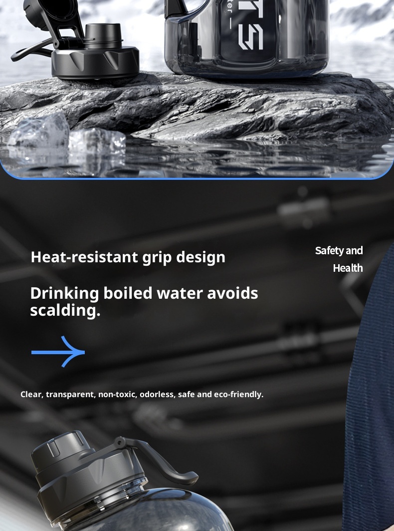 001 Borraccia in plastica di grandi dimensioni, resistente alle alte temperature, con cannuccia, per sport all'aria aperta e fitness, tazza spaziale Ton_voghion.com