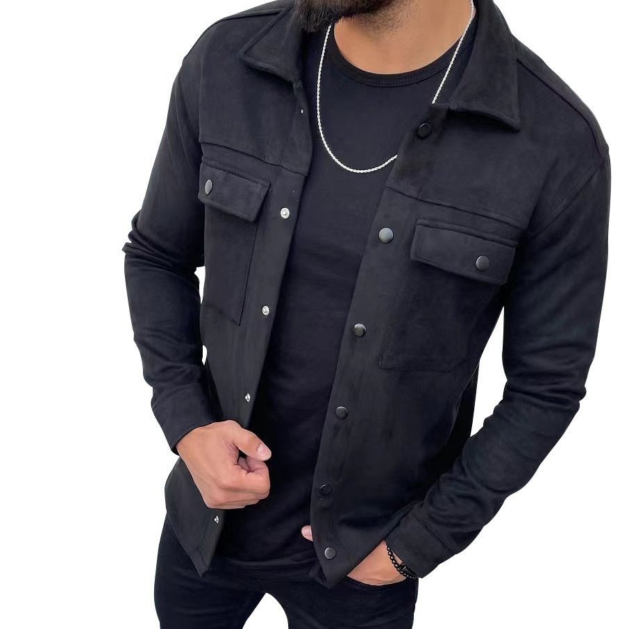 ActiveGo ActiveGo 2024 Europäische und amerikanische grenzüberschreitende Xiyin Herrenbekleidung Top Wildlederjacke Mantel Trendy Retro_voghion.com