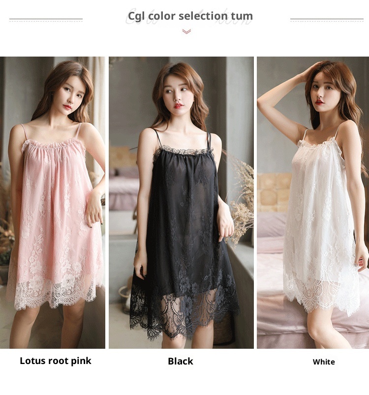 LuvBox Lingerie Sexy Canotta in Pizzo da Donna Tentazione Stuzzicante Abito Corto Passionale Schiena Trasparente Senza Decollo Taglie Forti_voghion.com