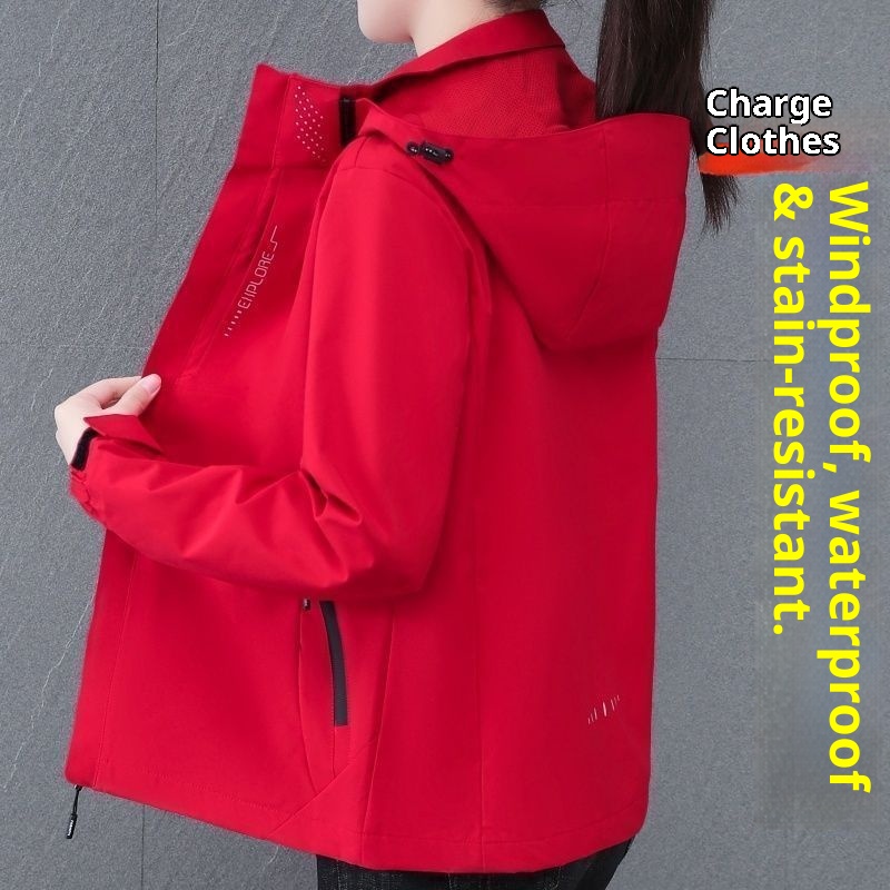 ActiveGo Women's Detachable Hooded Autumn New Windproof Waterproof Couple Outdoor Hiking Jacket Men's Trendy_voghion.com