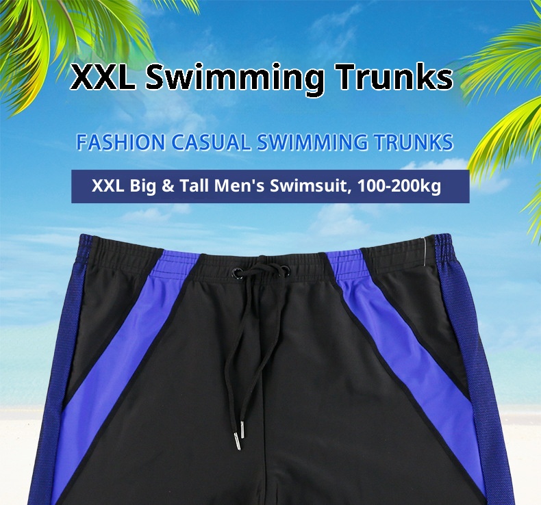 001 Plus Size Boxer Badehose für Erwachsene, schnelltrocknend, atmungsaktiv und bequem, Herren-Badehose für heiße Quellen_voghion.com