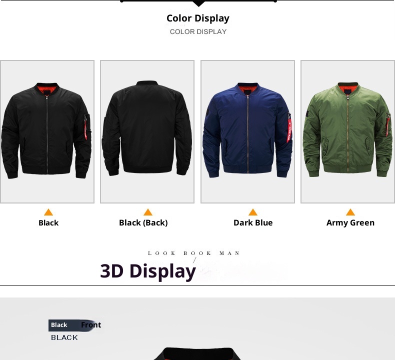 ActiveGo ActiveGo Cross-Border US European Plus Size Men's Loose Cotton Bomber Jacket Trendy_voghion.com