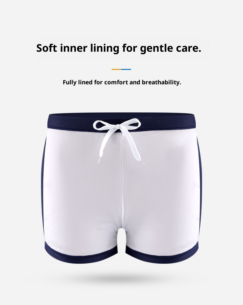 001 Herren-Badeshorts ohne Kappe, Boxershorts für Erwachsene, Übergröße, schnelltrocknende Badebekleidung_voghion.com