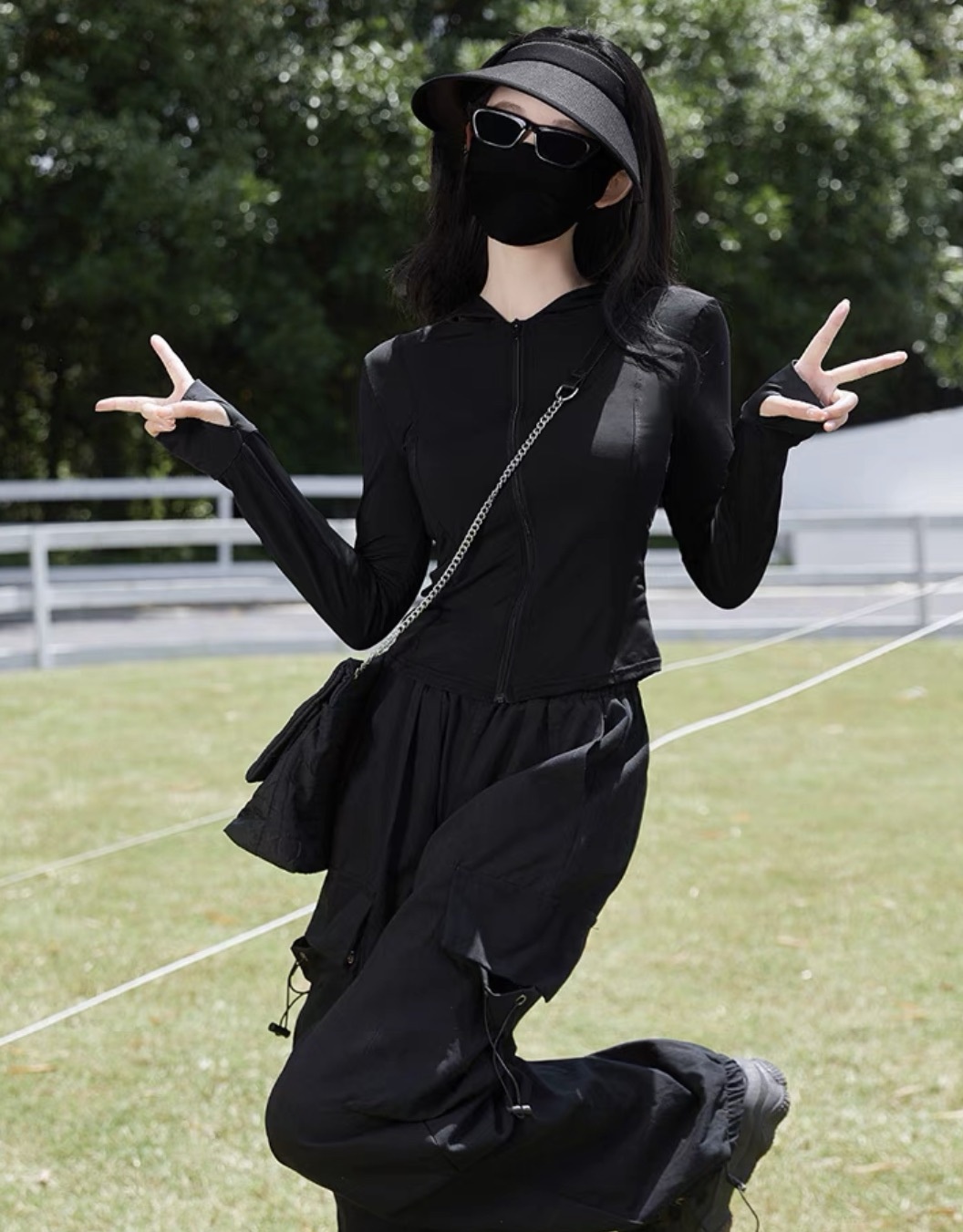 ActiveGo ActiveGo Nuovi indumenti per donna, protezione UV, giacca estiva effetto ghiaccio, abbigliamento sportivo sottile e aderente per esterni con protezione solare_voghion.com