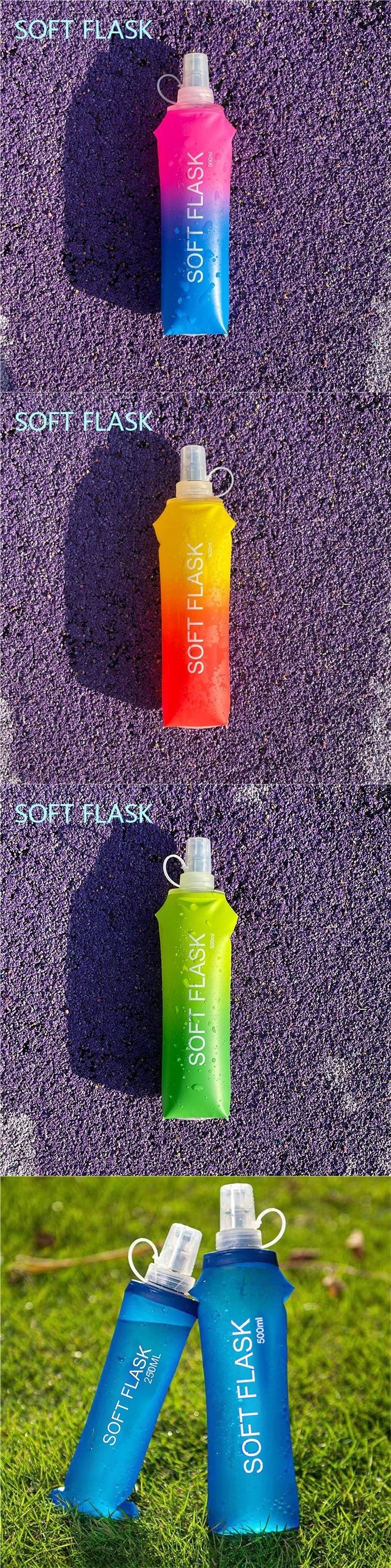 001 Outdoor-Sportart Laufflasche, weiche Trinkflasche, Marathon, beliebt, Wandern, Fitnesstasche, faltbarer Wasserbecher, lebensmittelecht, stoßfest_voghion.com