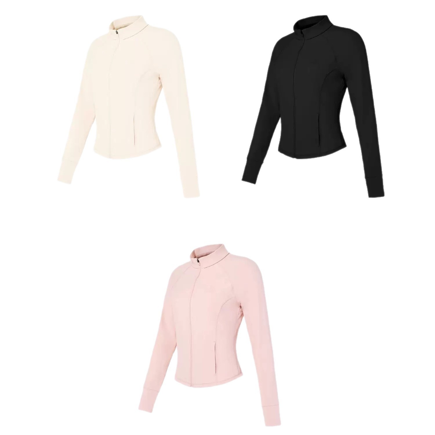 ActiveGo ActiveGo Slim Fit Protezione solare Abbigliamento sportivo da donna con colletto alto Yoga UV Ice Silk traspirante Traspirante Traspirante_voghion.com