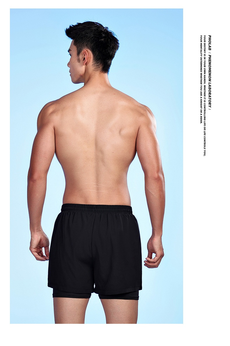 001 Badehose Herren Boxer Fünf-Punkt-Badeanzug-Set Anti-Peinlichkeiten Neue professionelle Strand-Schwimmbekleidung für Erwachsene_voghion.com