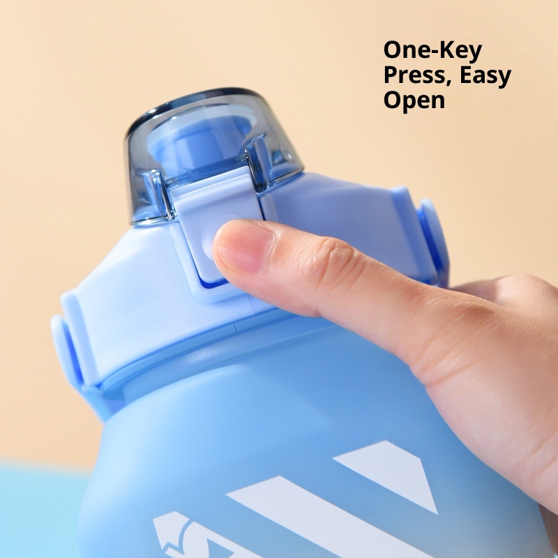 001 Cross-Border Internet Celebrity Square Straw Outdoor Portable Handheld Sports Water Bottle Gradient Color Sugar Cube Big_voghion.com