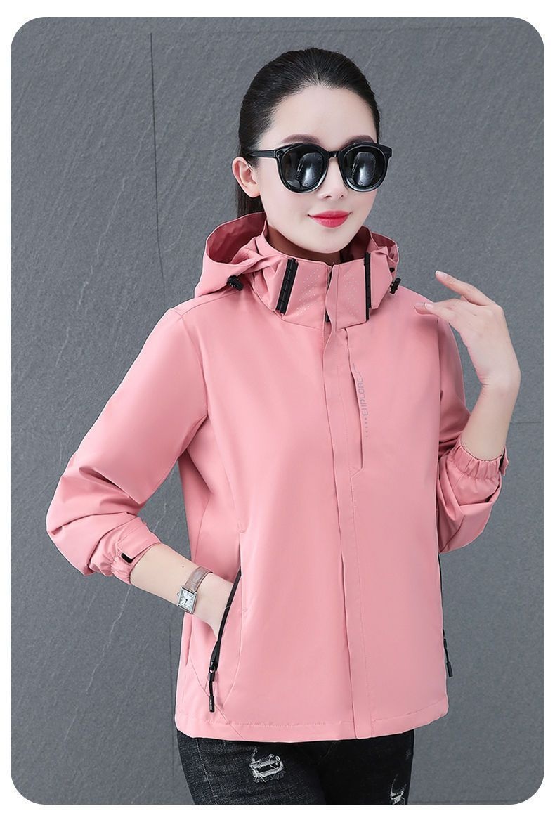 ActiveGo Women's Detachable Hooded Autumn New Windproof Waterproof Couple Outdoor Hiking Jacket Men's Trendy_voghion.com