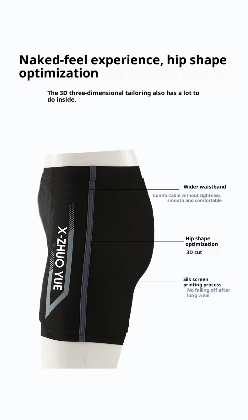 001 Badehose 2025 Neue schnelltrocknende Badehose in großen Größen – Anti-Peinlichkeits-Badeshorts für Erwachsene – Badehose für heiße Quellen – Fünf-Punkt-Schwimmhose_voghion.com