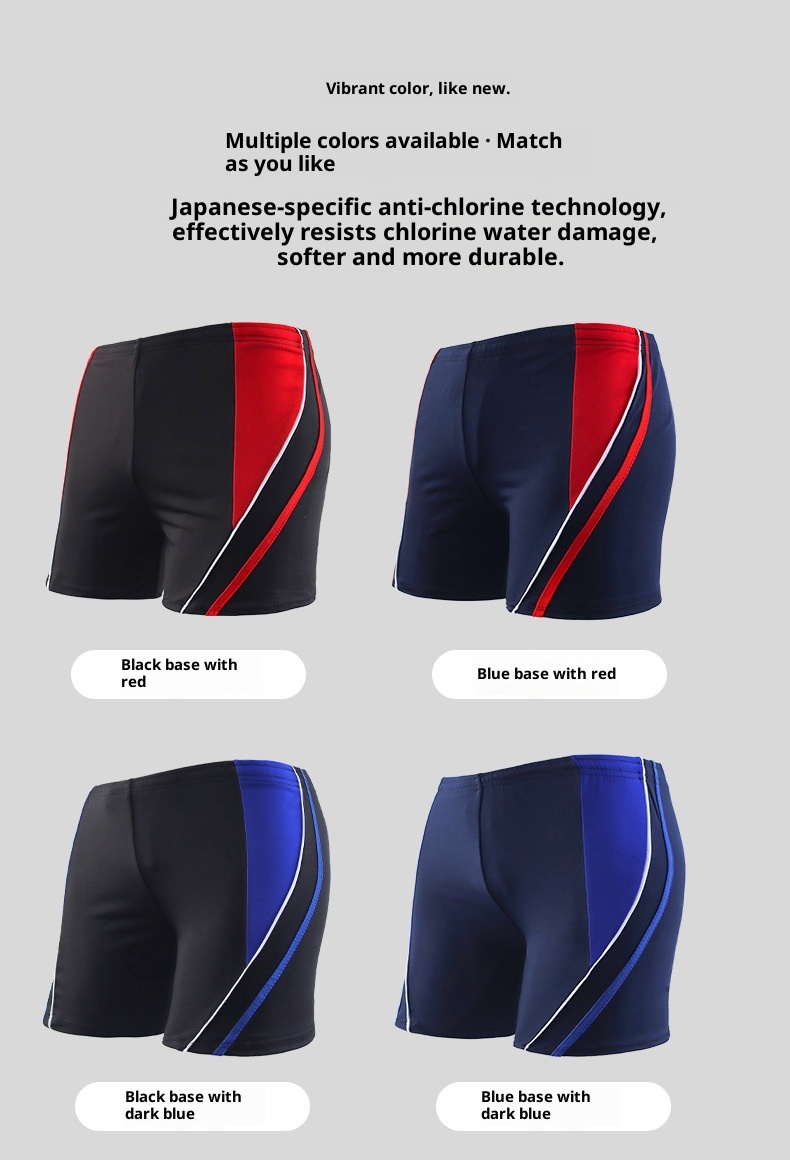 001 Bademode für Herren in Übergrößen (mittleres Alter), lockere Badehose für Erwachsene, Anti-Peinlichkeit, Badehose für heiße Quellen, Großhandel_voghion.com