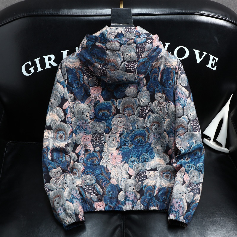 ActiveGo ActiveGo, marchio europeo alla moda, giacca con cappuccio di alta qualità da uomo, autunno, nuovo, cappotto stampato alla moda_voghion.com