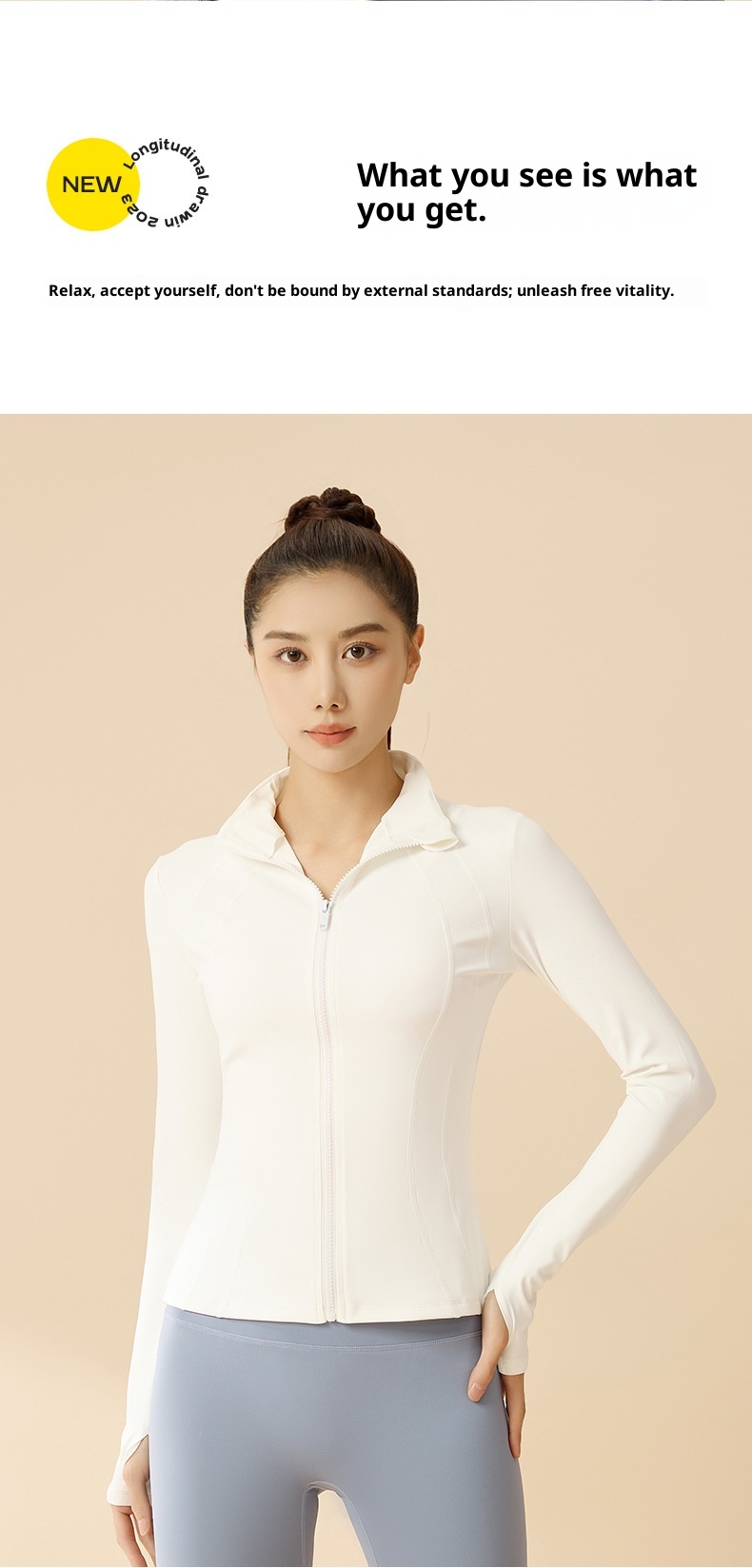 ActiveGo ActiveGo Abbigliamento solare per donna, estate, sport all'aria aperta, protezione UV, giacca aderente con colletto alla coreana_voghion.com