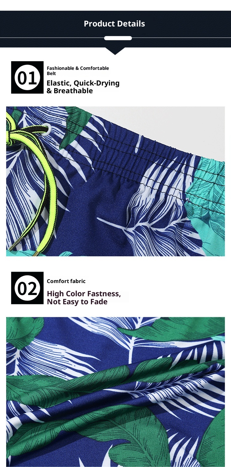 001 Plus Size Men's Swim Adult Comfortable Breathable Anti-Embarrassment Beach Shorts Fashion Printed Hot Spring Swimming_voghion.com