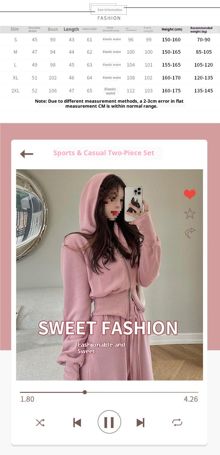 001 Plus Casual For Women, Fleece-Lined Short Sweatshirt, Large Size Women's Clothing, Autumn And Winter Loose Long Pants_voghion.com