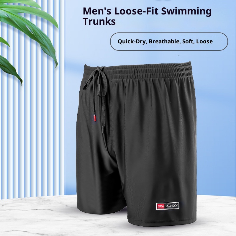 001 Herren-Boxershorts, Dreiviertellänge, schnelltrocknend, lockere Passform, Badehose für Jungen bis 140 kg, Übergrößen, Bademode_voghion.com