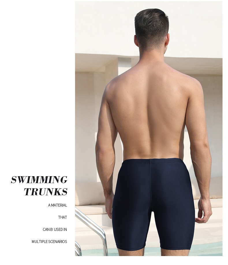 001 2023 New Adult Men's Racing Five-Point Anti-Embarrassment Quick-Dry High Elastic Boxer Swim Trunks_voghion.com