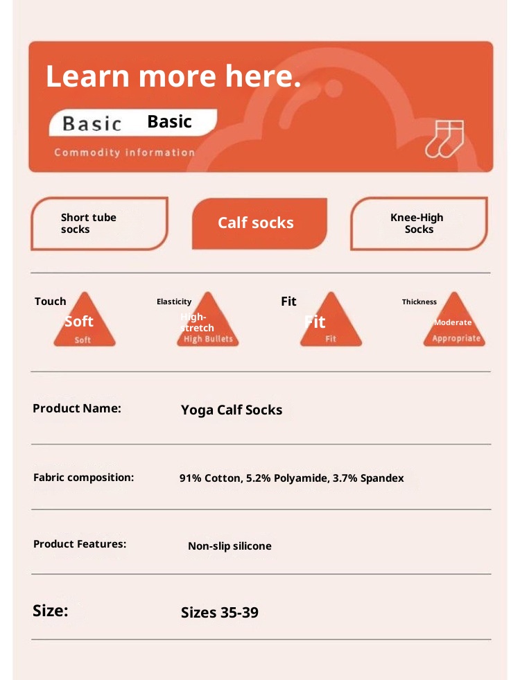 001 Yoga Socks Thin Non-Slip Mid-Calf Professional Compression Calf Pilates Summer Jump Rope Running Sports Fitness_voghion.com