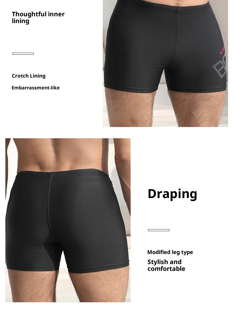 001 Sport-Boxershorts für Herren (Erwachsene) – Anti-Peinlichkeits-Badehose mit doppellagigem, schnelltrocknendem Material – Trainingshose – Direkt vom Hersteller –_voghion.com